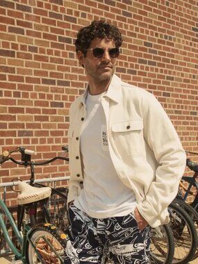 Surfside Supply Cream Washed Twill Shacket/3952